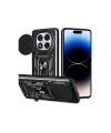 Xiaomi Redmi Note 14 Pro Plus Kılıf Pars Lens Yüzüklü Silikon - Siyah