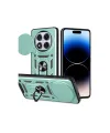 Xiaomi Redmi Note 14 Pro Plus Kılıf Pars Lens Yüzüklü Silikon - Yeşil