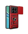 Xiaomi Redmi Note 15 4g Pars Lens Yüzüklü Silikon - Kırmızı