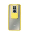 Xiaomi Redmi Note 9 Kılıf Palm Buzlu Kamera Sürgülü Silikon - Sarı