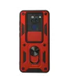 Xiaomi Redmi Note 9 Kılıf Pars Lens Yüzüklü Silikon - Kırmızı