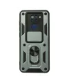 Xiaomi Redmi Note 9 Kılıf Pars Lens Yüzüklü Silikon - Yeşil