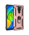 Xiaomi Redmi Note 9 Kılıf Sofya Yüzüklü Silikon Kapak - Rose