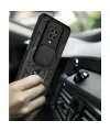 Xiaomi Redmi Note 9 Pro Kılıf Pars Lens Yüzüklü Silikon - Yeşil
