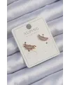 Xuping Rose Renk Zirkon Taşlı Ay ve Güneş Tasarımlı Küpe