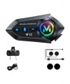 Y12  Motor Kask Kulaklık Rgb Modlu Radyolu Motosiklet Kulaklık 5.3 Bluetooth Intercom