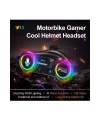 Y13 Motor Kask Kulaklık Rgb Modlu Radyolu Motosiklet Kulaklık 5.3 Bluetooth Intercom