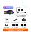 Y13 Motor Kask Kulaklık Rgb Modlu Radyolu Motosiklet Kulaklık 5.3 Bluetooth Intercom