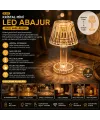 Yakut-9878  Kristal Damlalı Mumluk & Masa Lamba Abajur Mini Pilli*24x20