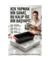 Yanmaz Yapışmaz Baton Kek Kalıbı Silikon Saplı Ekmek Kalıbı 24 cm Granit Efektli 723135
