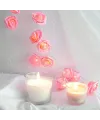Yapay Gül Tasarımlı Dekoratif Led Işık Gül Detaylı Led Işık Pilli (20 Gül)