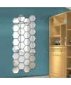 Yapışkanlı Akrilik Gümüş Ayna Seti 12 Adet