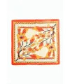 Yaprak Çiçek Desenli Zr Şifon Fular 50*50 cm