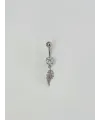Yaprak Detaylı Sallantılı Göbek Piercing - Pg0111