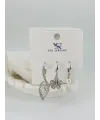 Yaprak Detaylı Üçlü Kombin Küpe - Kp00532
