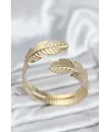 Yaprak Model Gold Renk Kadın Bileklik