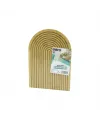 Yarım Daire  Çift Taraflı=düz - Kanallı Ahşap Bambu Sunum Tepsi 22x32cm
