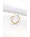 Yassı Gold Renk Ayarlanabilir Yüzük