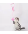 Yaylı Asılabilir Peluş Kedi Oyuncağı - Elastik - Ponponlu Olta