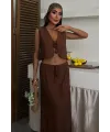 Yelek Önden Bağlamalı Uzun Etekli Takım 10192