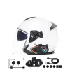 Yeni Model Y80-2x Motosiklet İntercom 2 Kişilik Bağlantı Rgb Işıklı Bluetooth Kulaklık Seti