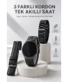 Yeni Nesil Akıllı Saat Bluetooth Görüşme, Sağlık Takibi, Amoled Ekran Ve 3 Kordon Seti