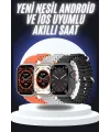 Yeni Nesil Akıllı Saat Çok Yönlü Titreşimli 49 Mm Android Ve İos Uyumlu