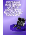 Yeni Nesil Anc Özellikli Çağrı Cevaplayan Dokunmatik Ekranlı Bluetooth Kulaklık Siyah