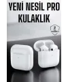 Yeni Nesil Pro Bluetooth Kulaklık Uzun Pil Ömrü Beyaz