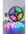 Yeni Nesil Rgb Işıklı 10metre Şerit Led Kumandalı Şarj Edilebilir