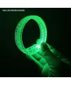 Yeşil Led Işıklı Baskı Yapılabilen Pilli Bileklik Bilezik 1,5 Cm Genişlik
