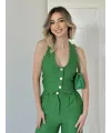 Yeşil Yelek Ve Pantolon Takım