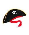 Yetişkin Boy Kadife Jack Sparrow Denizci Kaptan Jack Korsan Şapkası 50X20 CM