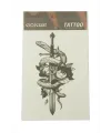 Yılan Kılıç Tattoo Dövme Sticker