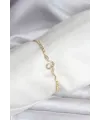 ietaks™ Yılan Model Zirkon Taşlı Gold Renk Pirinç Su Yolu Kadın Bileklik