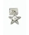 Yıldız İnci Sallatılı Çelik Charm