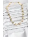 Yıldız Model Pirinç Gold Renk Kadın Kolye
