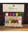 Yıldız Tasarımlı Mini Fotoğraf Mandalları