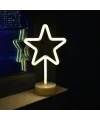 Yıldız Tasarımlı Neon Led Masa Ve Gece Lambası Dekoratif Işık