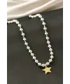 Yıldız Top Zincir Çelik Kolye