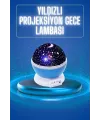 Yıldızlı Gece Lambası Mor Projeksiyon Görünümlü Masa Lambası Renk Değiştirebilen