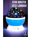 Yıldızlı Gökyüzü Projeksiyon Gece Lambası Hareketli Işık Şovu