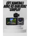 Yol Kayıt Araç Kamerası Hd Dvr 3 Kameralı 2.0in Ekranlı Ön İç Arka