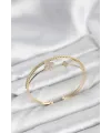 ietaks™ Yonca Model Pirinç Gold Renk Kadın Bileklik