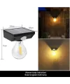 YT-819 1 Watt Suya Dayanıklı Hareket Sensörlü Solar LED Lamba