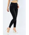 Yüksek Bel Likralı Jean Pantolon 90 Cm