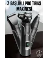 Yüksek Performanslı 3 Başlıklı Profesyonel Tıraş Makinesi