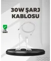 Yüksek Saflıkta Bakır Çekirdekli 30w Hızlı Şarj Kablosu