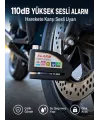 Yüksek Sesli 110db Çelik Disk Kilidi Su Geçirmez Yeni Nesil