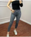 Yüksel Bel Likralı Kot Pantolon (Gri)